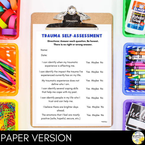 Trauma School Counseling Self-Assessment Data Collection Tool for Mental Health